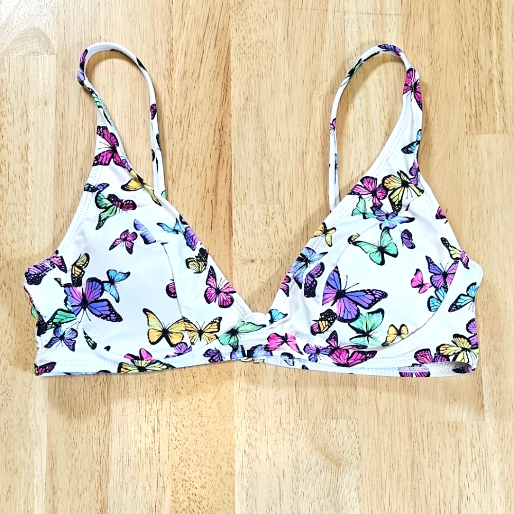 Bright Butterfly Bikini Top